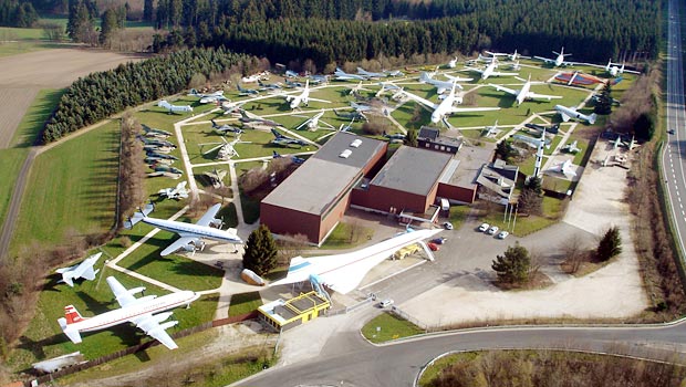 Das Gelände der Flugausstellung aus der Luft